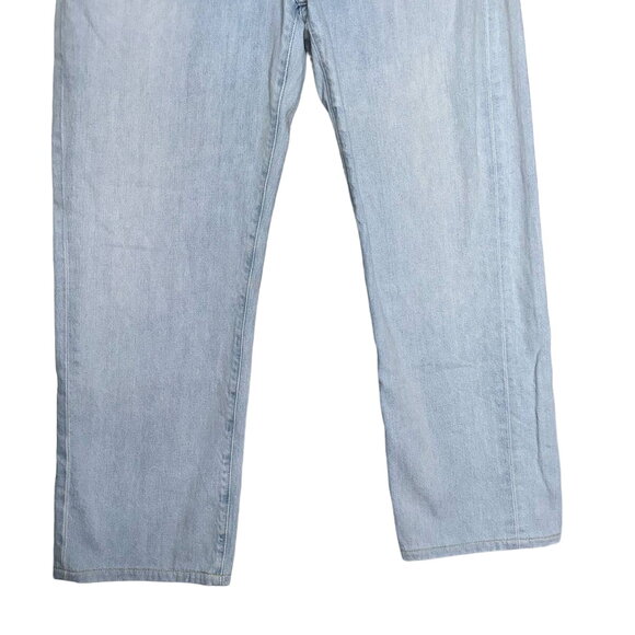 7 For All Mankind High Rise Easy Straight Leg Jeans in Sun Blue Ridge Wash 30 - Picture 5 of 11